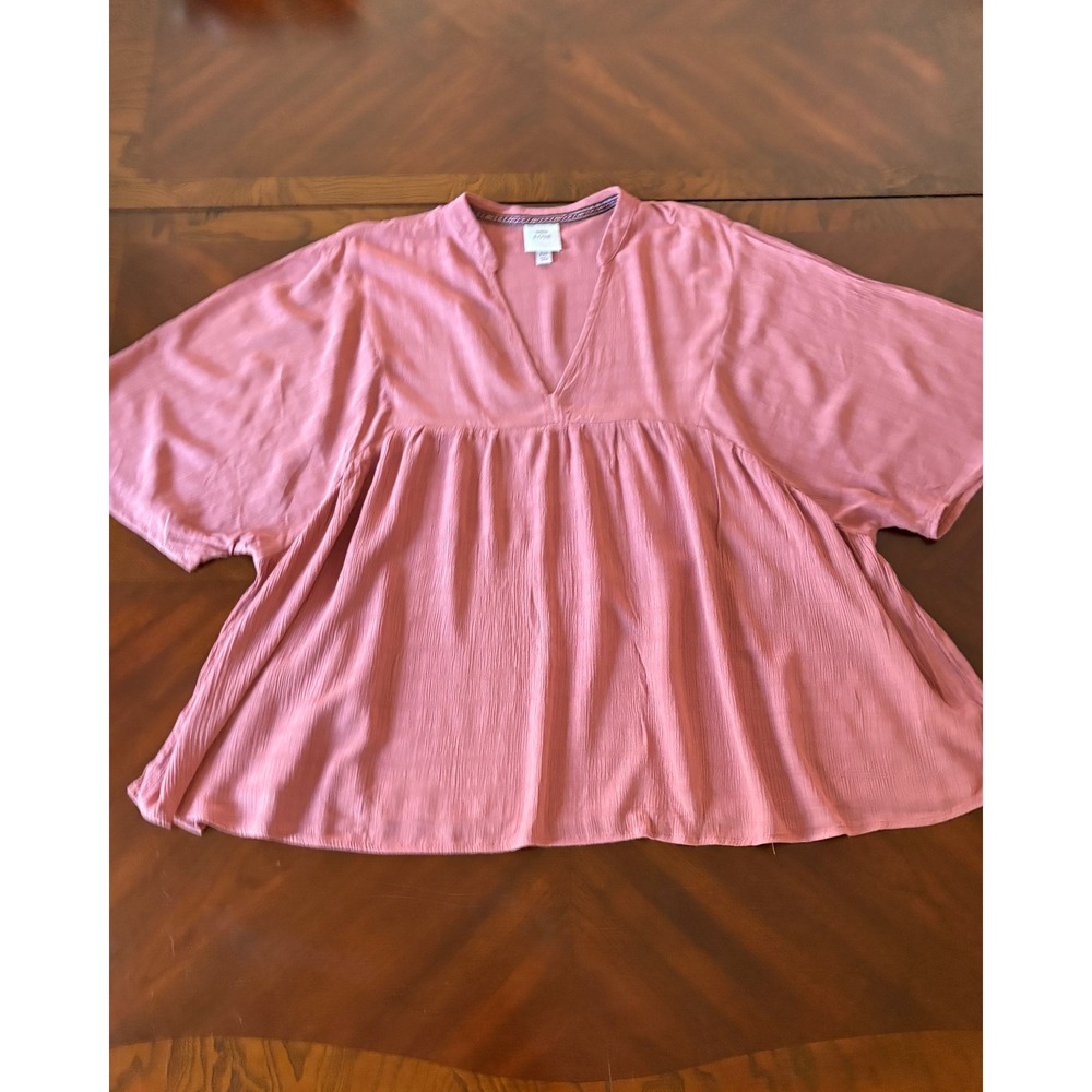 Knox Rose Top Babydoll Boho XXL Women Cottagecore Coastal Grandma Peasant Mauve